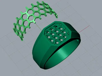 Royal Shine man ring mr0206 3D print model