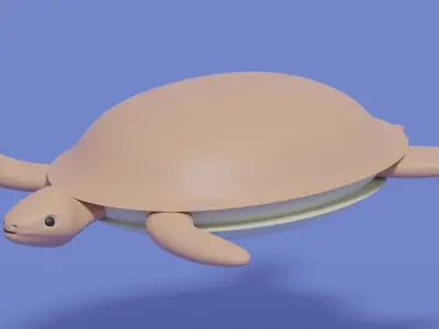 Cartoon Loggerhead Sea Turtle 3D model