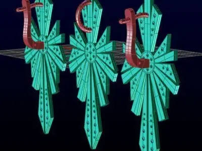 van cleef earring 3d fashion 3D print model