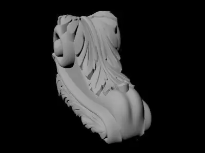 pilaster ornate sculpture 3D model