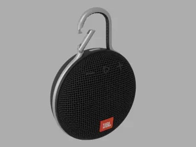 Portable speaker Clip 3 Low-poly 3D model