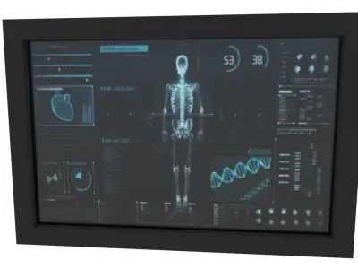 Sci-fi screen Free low-poly 3D model