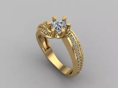 Women Ring 3DM Womens Ring 3d models 3D print model 3D print model 58