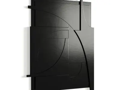 Atelier Plateau Relief wall art - No 10 Low-poly 3D model