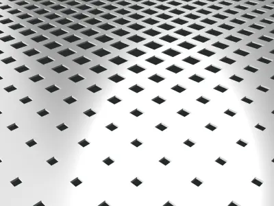 Perforated panel with parametric pattern 24-O-08 3D model