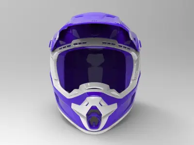 Dirt Bike Cross Helmet 3D model