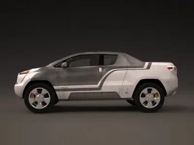 Toyota A-BAT Concept Low-poly 3D model