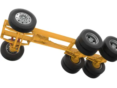 Chassis of Vintage GATR Racing Semi truck V4 Scale 1 to 25 3D print model