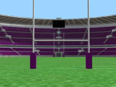 Fictional old stadium 2 - national Rugby arena 3D model
