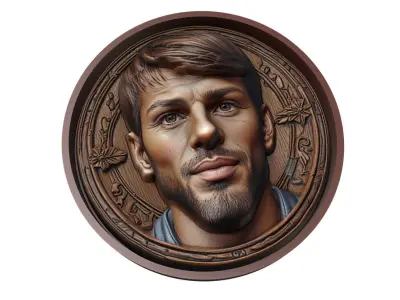 Gerard Pique Footballer Medallion 3D print model
