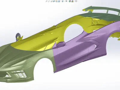 Chevrolet Corvette C8 3D Scan 3D print model