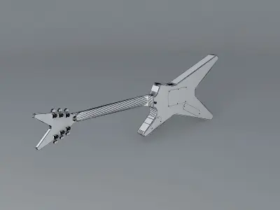 Dimebag Darrell  Dean ML guitar Free 3D model