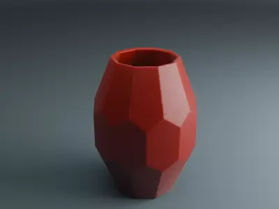 Small Low Poly Decorative Vase - Modern Geometric Style 3D print model