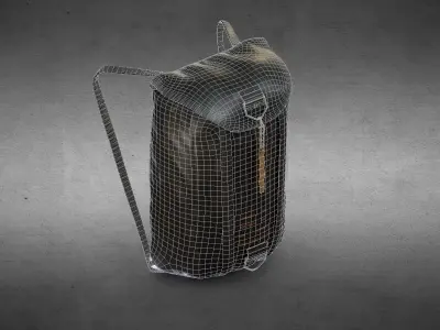 Parachute Bag PBR Lowpoly Low-poly 3D model