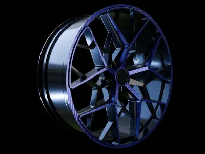 Car Wheel Pack Low-poly 3D model