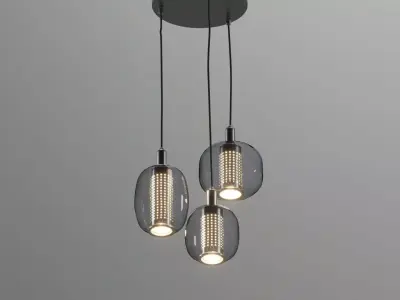 Pendant Light glass metal hogvind 3D model