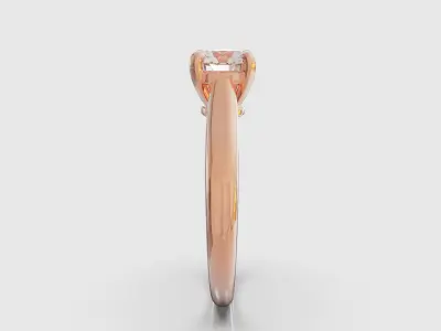Car tier inspired solitaire engagement ring  3D print model