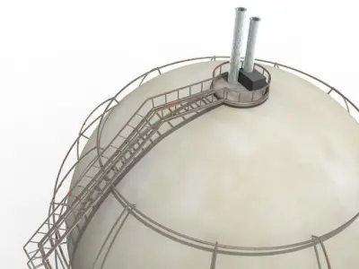 gasometer oil tank 3D model