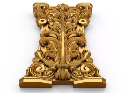 Column capital classic decorative ornament cnc 3d printing 05 3D print model