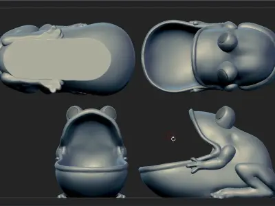 Porcelain Frog 3D print model