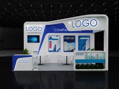 exhibition stand 6x3m 3D print model