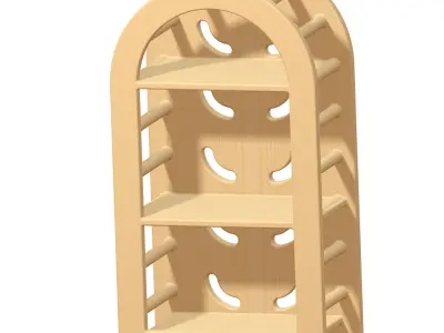 Wooden Wall Mount Stand 3D print model