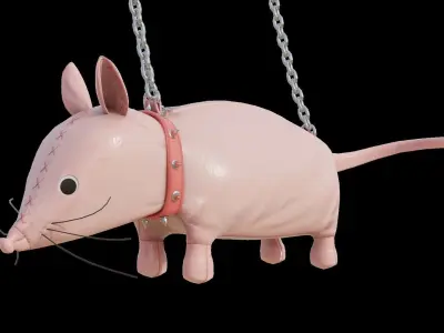 Cute pink bag v14 no character 3D model