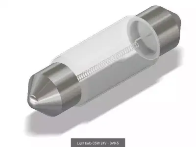 Vehicle light bulb 3D Model Pack