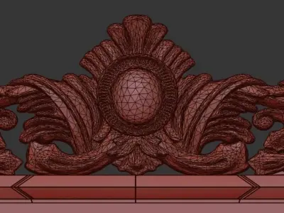 Decorated Mirror Vicalhome 3D model
