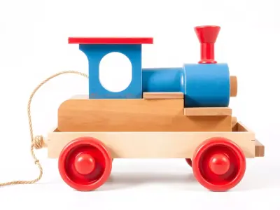 Colorful Wooden Train model pack Texture