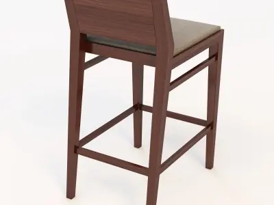 Caron Wooden Bar Chair 3D model