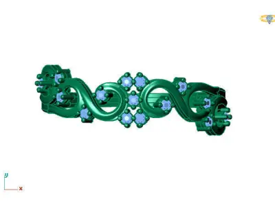 Women Ring Diamond Stone STL 3DM Lightweight Printable 3D print model 74