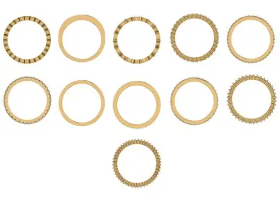 minimalist set of 11 ring for everyday  3D print model