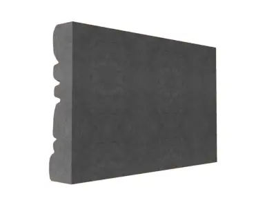 Layered Granite Wall Segment 3D model