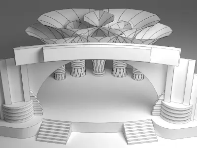 Modern Wedding Stage 3D model buy