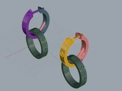 Earrings 57038 3D print model