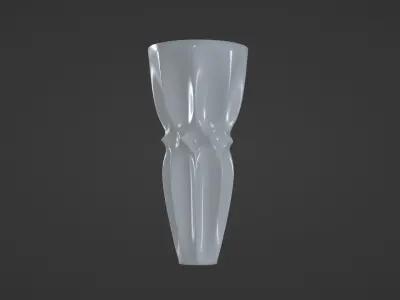 Vase porcelain white 2 3D model
