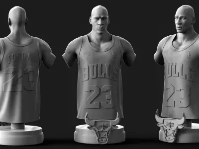 Micheal Jordan 3D Printable  3D print model