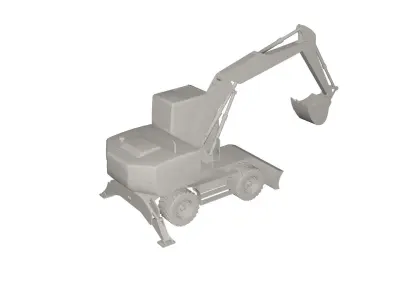 Excavator 3D model 6