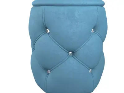 3d model of velvet pouf 3D model