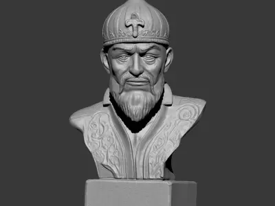 Amir Timur Bust- Emir Timur Bust - Tamerlane 3D model 3D print model