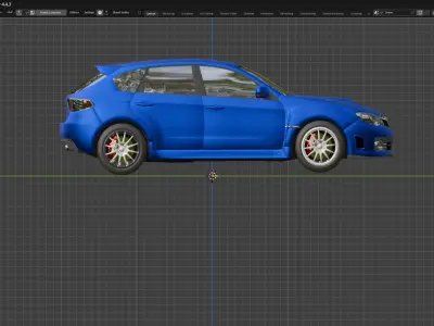 Subaru Impreza WRX STI X Low-poly 3D model