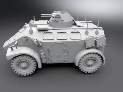 Panhard M3 Scale Model 3D print model