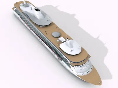 Passengers Cruise Liners 3D Models Watercraft Collections Low-poly 3D model