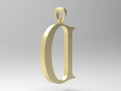 Alphabet Latin D 3D print model