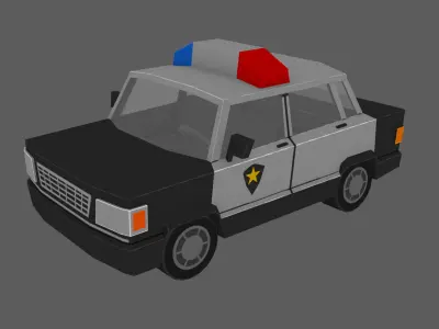 stylized vehicles Low-poly 3D model