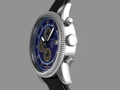 Chronograph wrist watch My own design 3D model