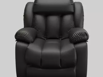 Black Modern Recliner Chair 3D model