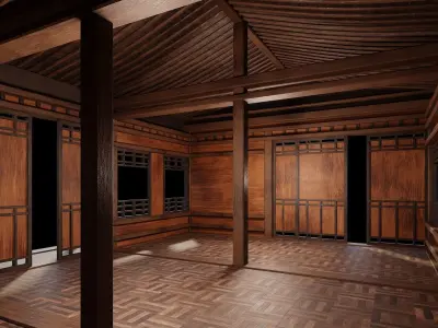 Medieval Houses 25- 4K Textures Game Ready Low-poly 3D model