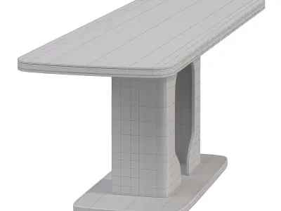 Botega Gold Table By Elve Luxury 3D model